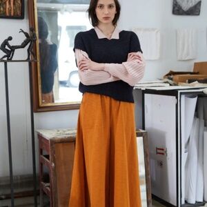 MISHA AND PUFF Cotton Twist Picnic Pant in Marigold Orange XL Handmade Iconic